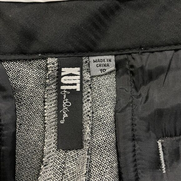 Kut from the Kloth Women's Size 10 Gray Cotton Blend Work Dress Trousers Pants - Picture 6 of 8